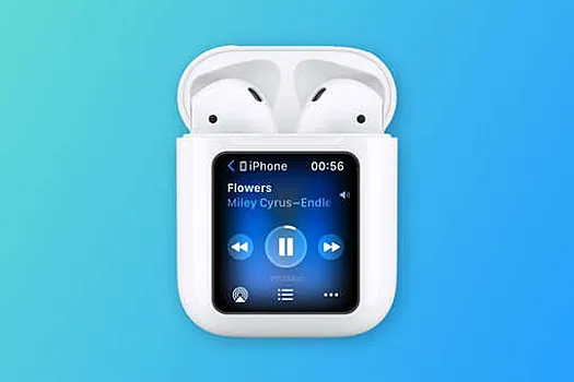 Apple запатентовала наушники AirPods с сенсорным экраном в кейсе
